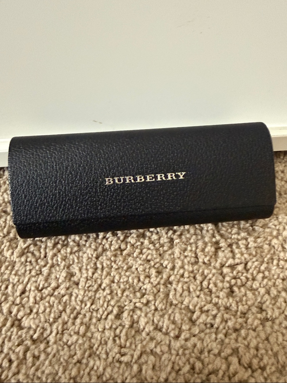Burberry Black Eyewear Case with Gold Logo